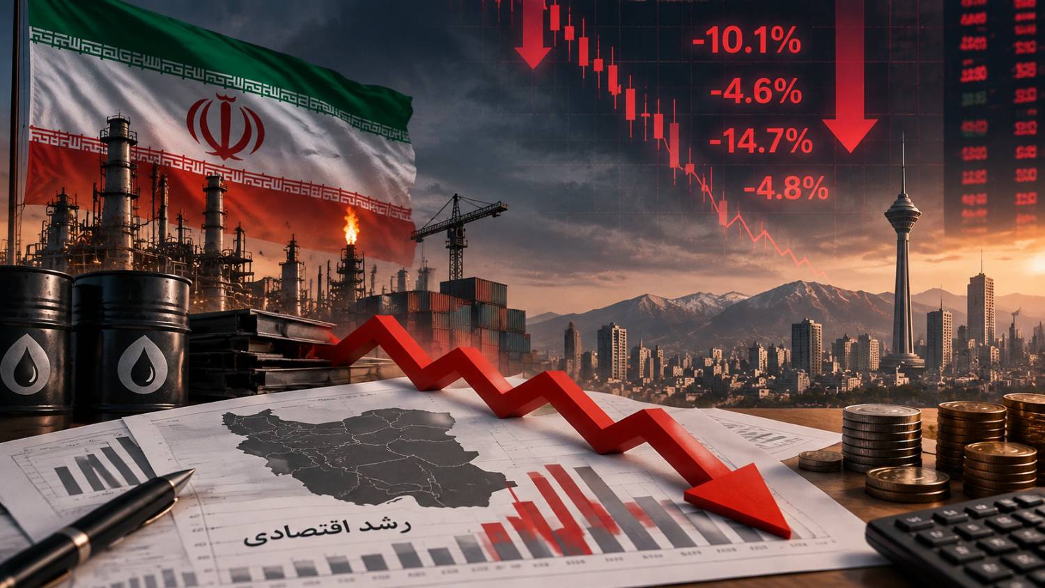 اقتصاد ایران در بهار ۱۴۰۵ کوچک شد؛ رشد اقتصادی به منفی ۱۰.۱ درصد رسید
